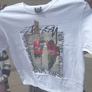 Denim Tears X Stussy Pass The Baton Tee NYC Exclusive
